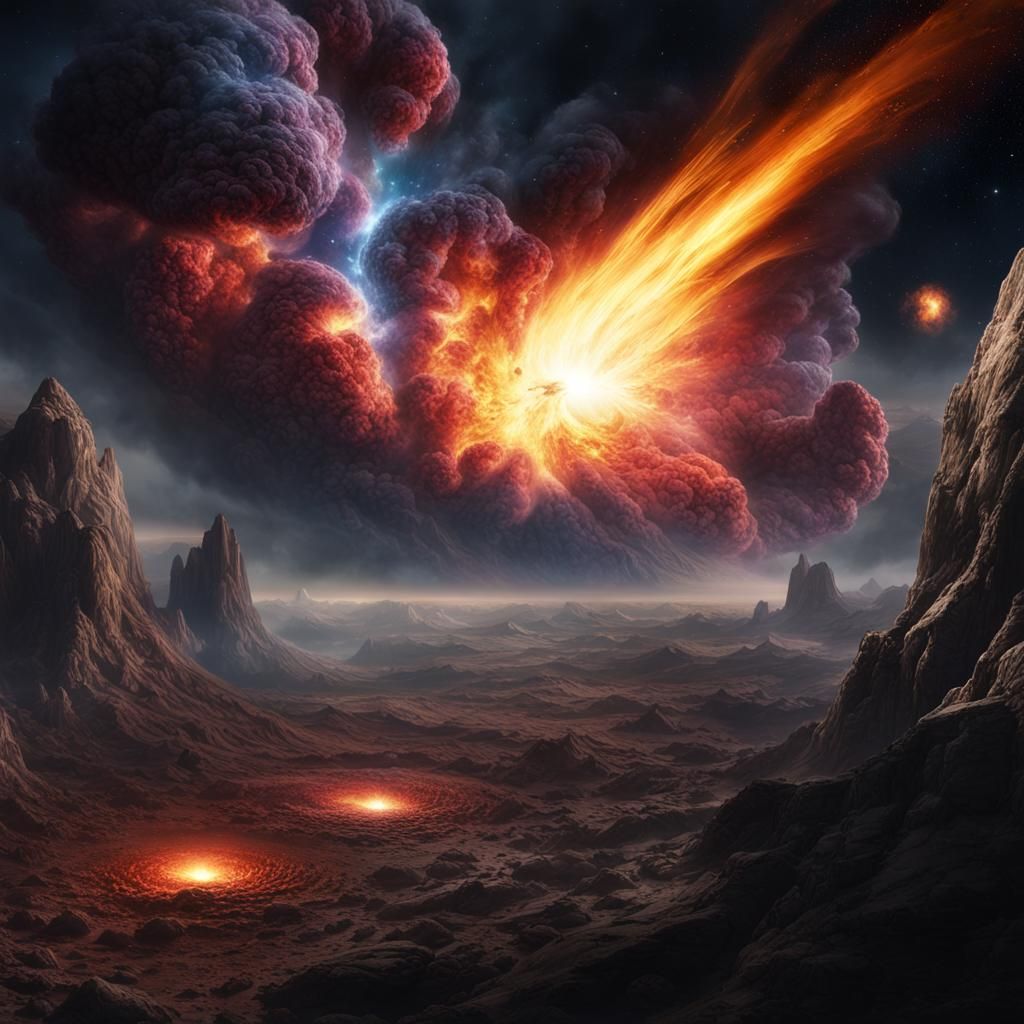 Cosmic Explosion: Giant Cloud Meets Supermassive Black Hole