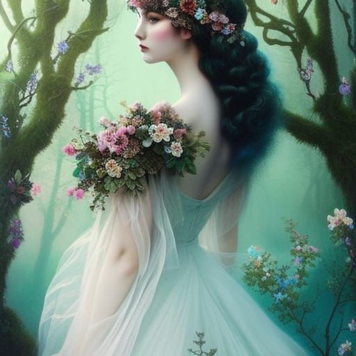Enchanted Forest: Woman with Flower Crown