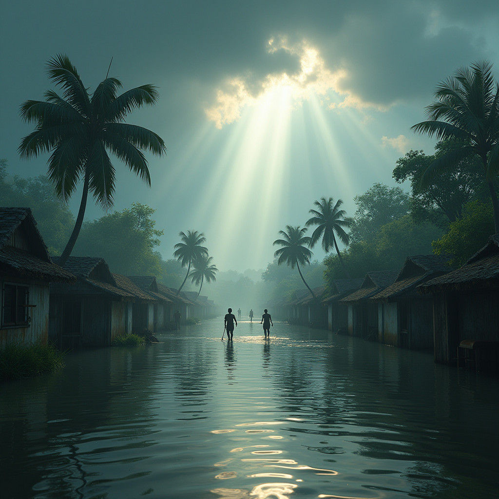 Monsoon Aftermath: Resilience in a Flooded Village