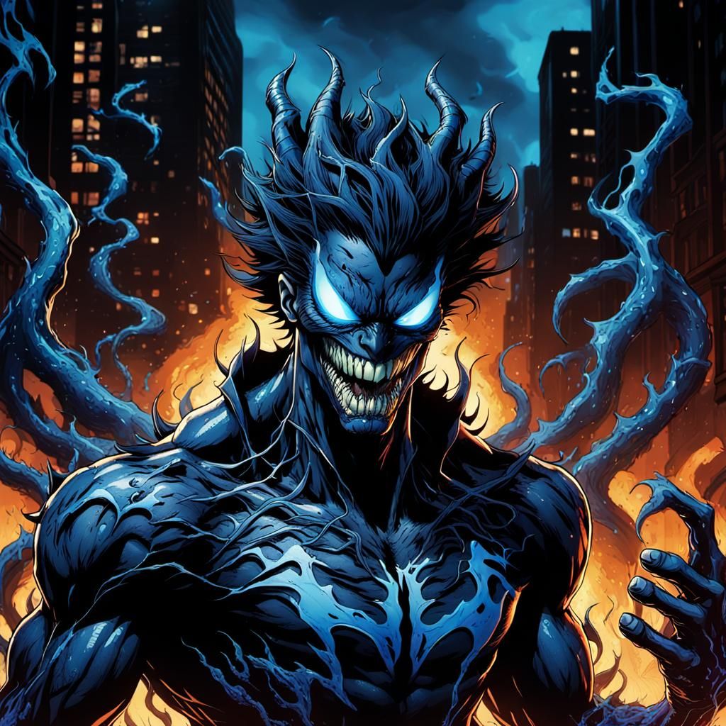 Dabi Infected with Venom Symbiote as Manga Scan