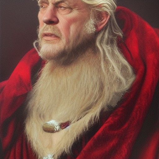 Scarlet King in Oil Painting Style