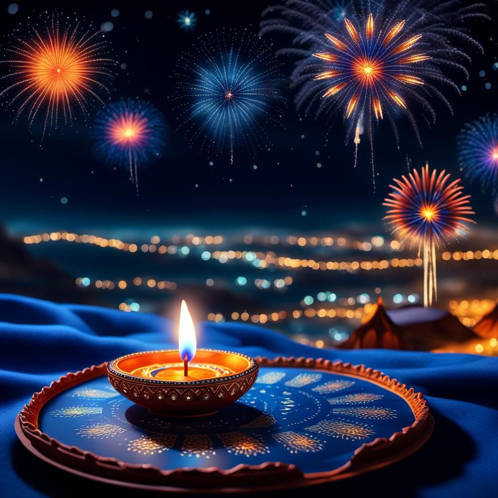 Diwali Celebration: A Vibrant Digital Matte Painting