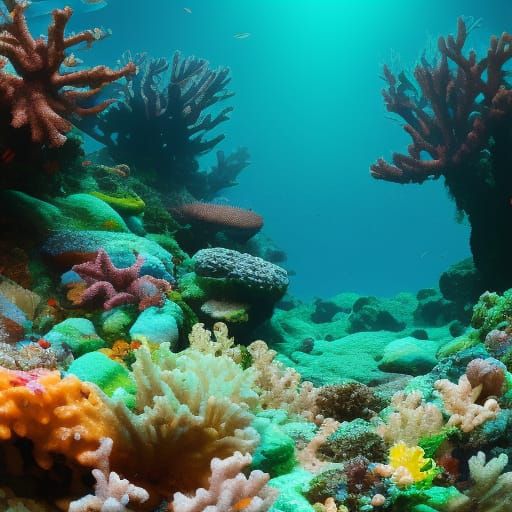 Vibrant Coral Reef Ecosystem in Sharp Focus