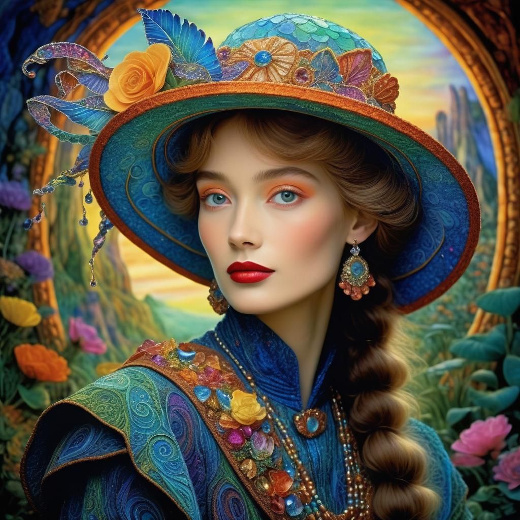 Lady in Fabulous Hat: Surreal Digital Art