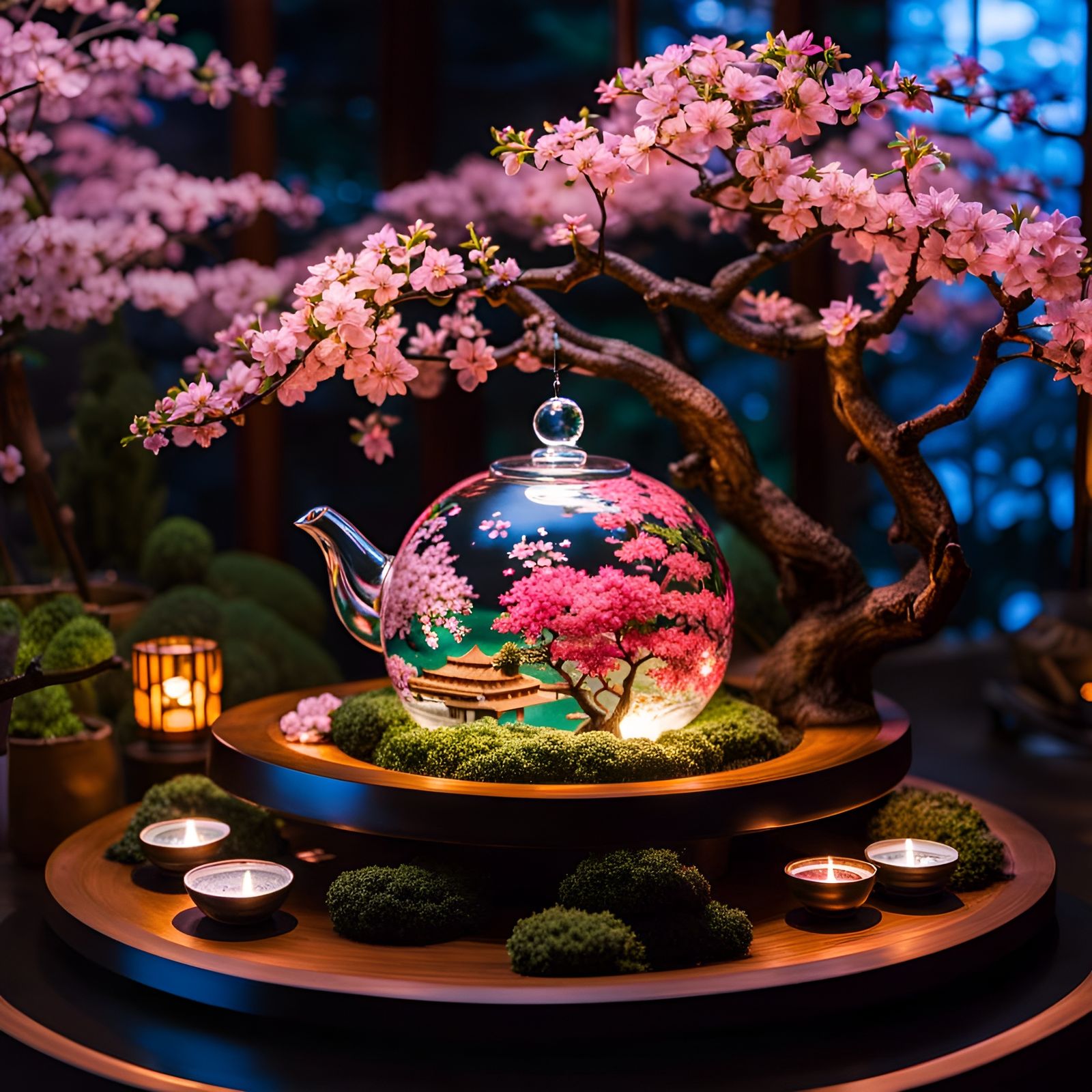 Special Bonsai Cherry Blossoms Ceremonial Tea