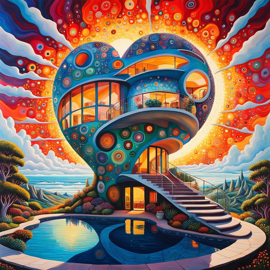 Futuristic Snail House in Middle-Earth: Digital Art