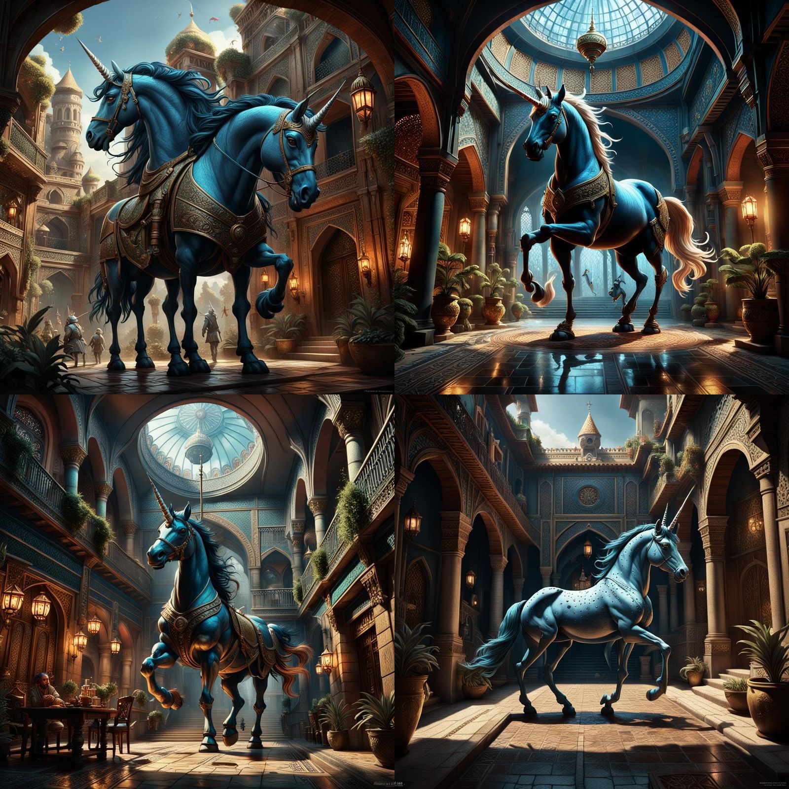 Unicorn at World's End in Comic Art Style