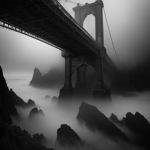Spectacular Rainbow Bridge in Charcoal