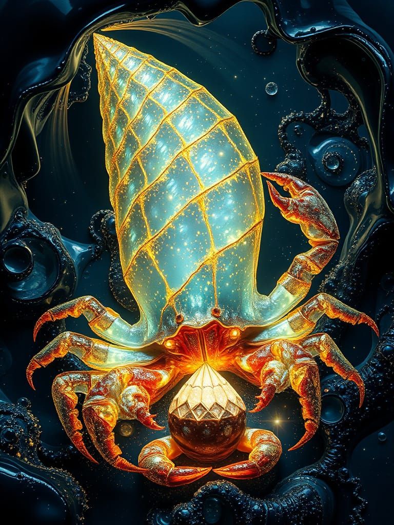 Bioluminescent Gemstone Shells & Spectral Crabs in Alcohol I...