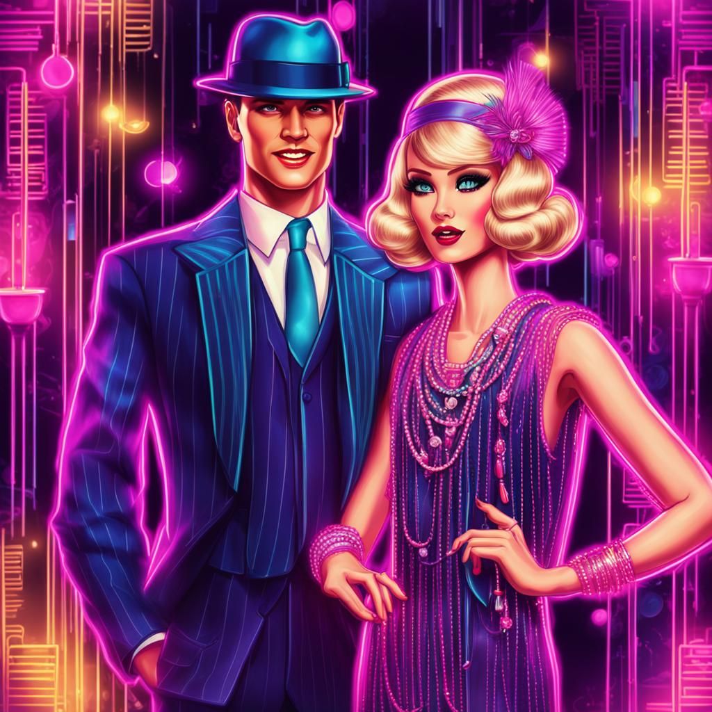 Ken  and Barbie 1920s roaring 20s flapper girl style