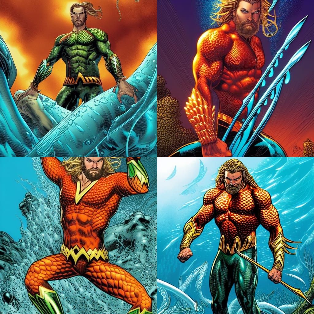 Aquaman in Comic Book Art Style