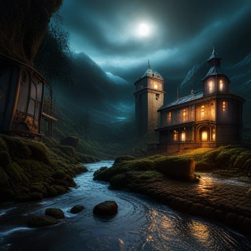 Fantastical Matte Painting in Deep Color