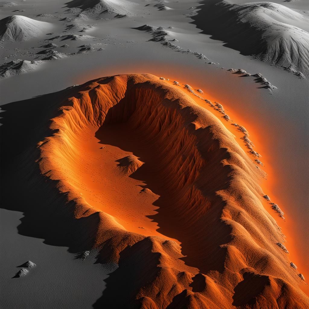 Luminescent Face Formation on Barren Planet