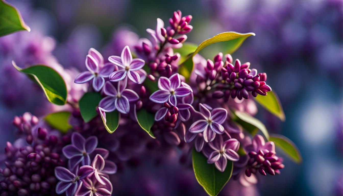 AI Generated Lilacs in Bloom