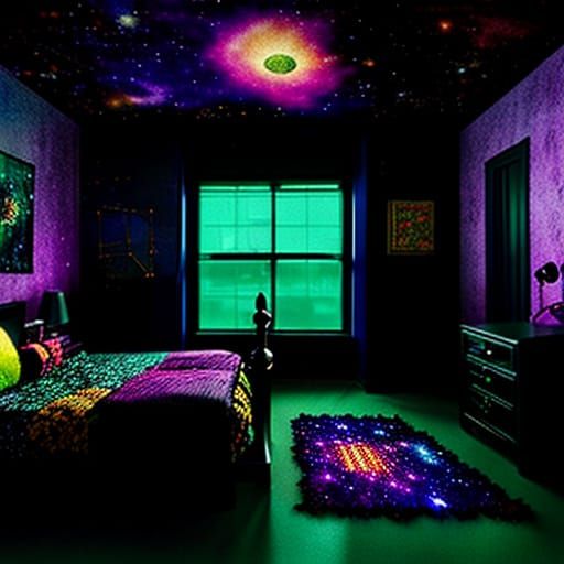 Night Sky Bedroom Hideaway in Art Deco Style