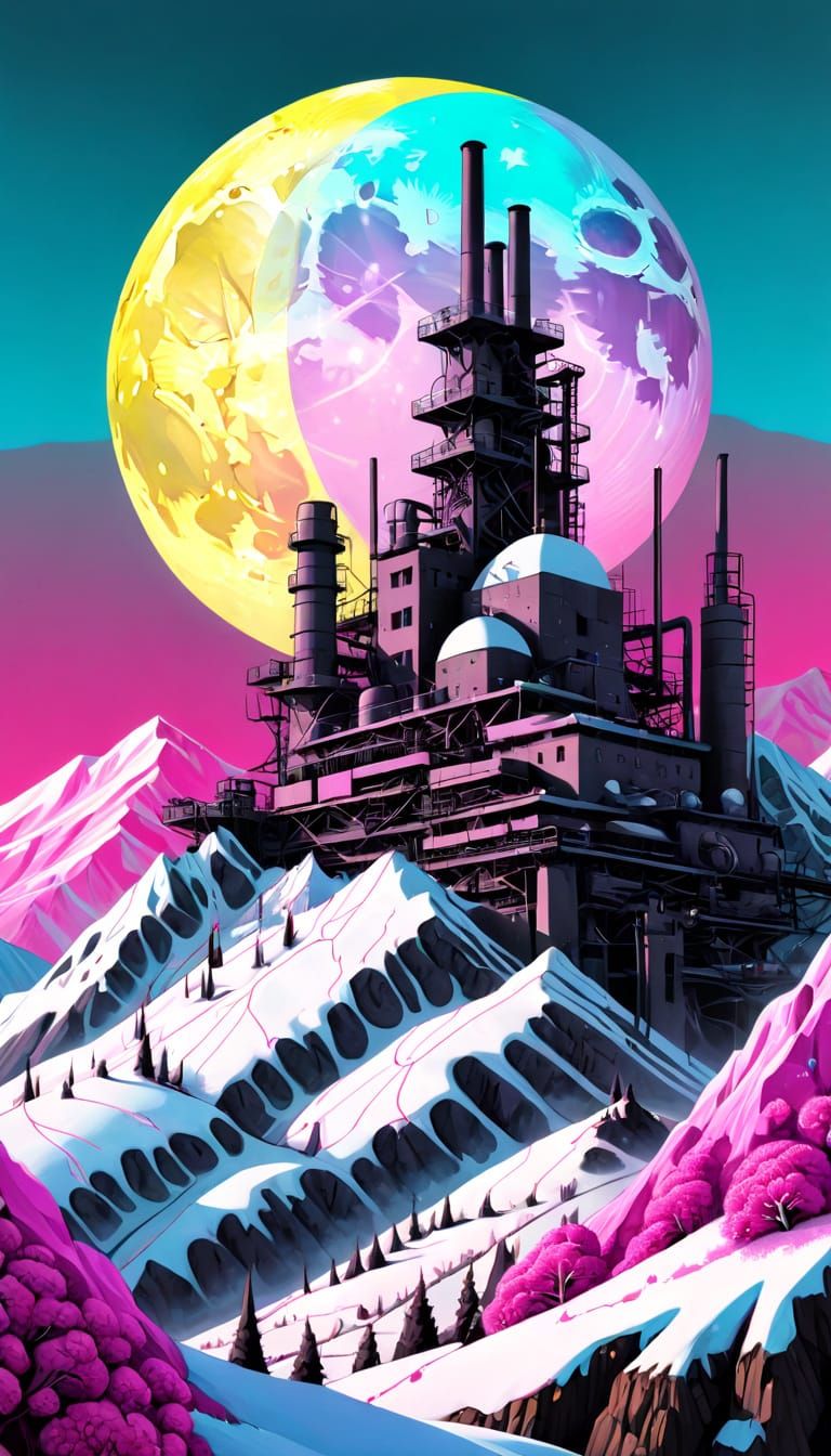 Phantasmagoric Landscape with Ruins in Baroque Style