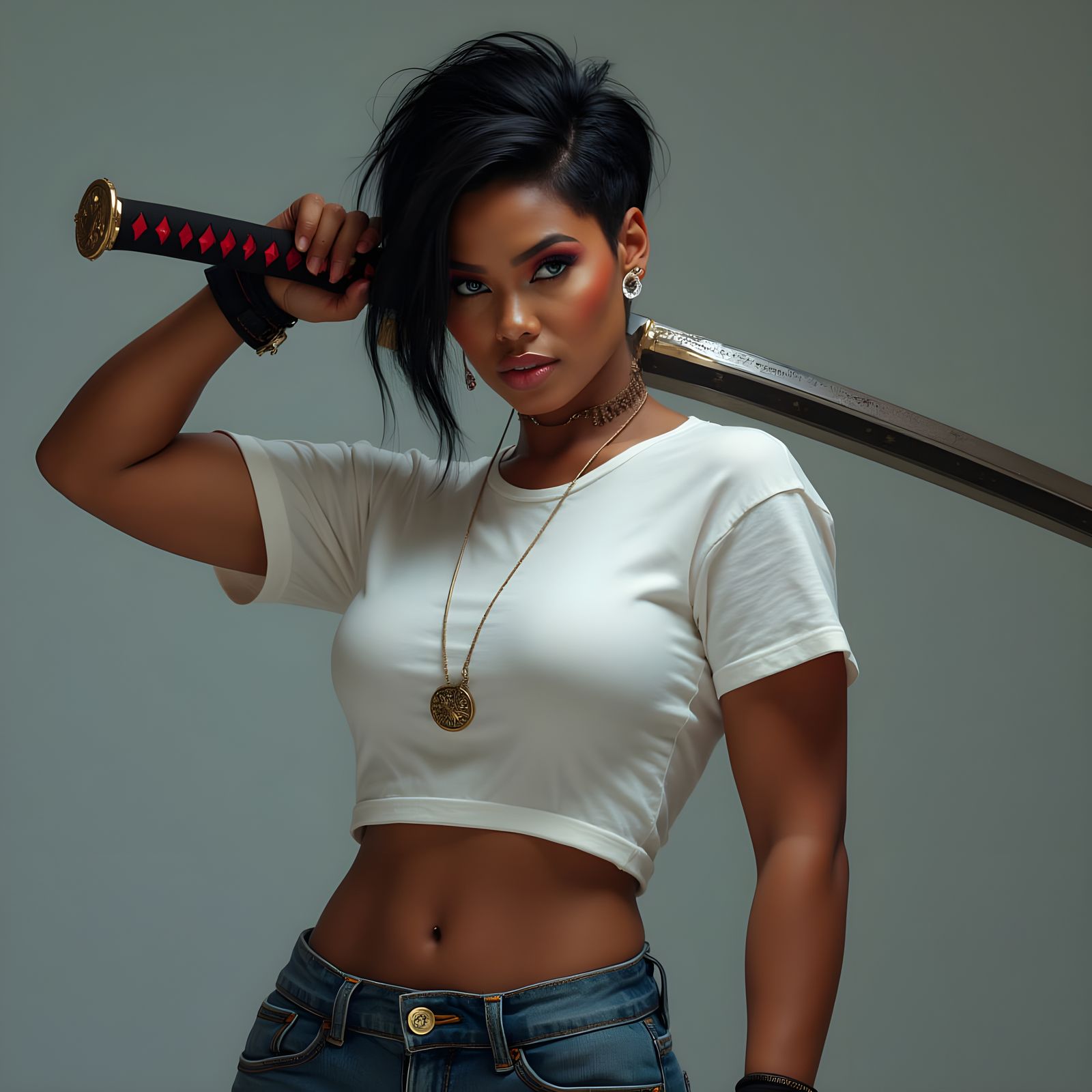 Warrior Angel in High-Fashion Glamour