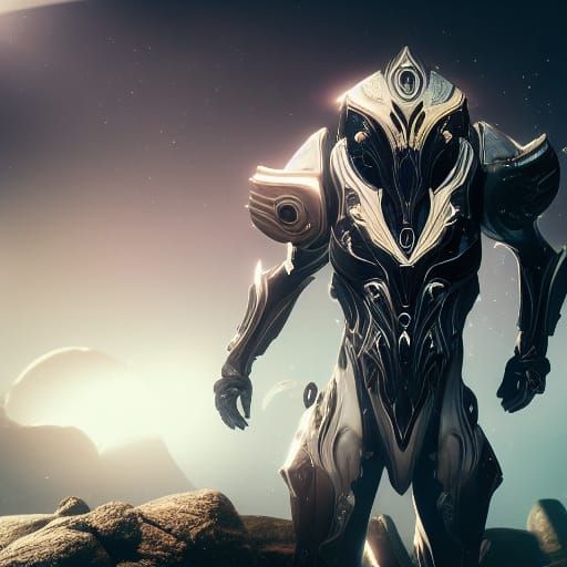 Epic Titan Warframe in Divine Light