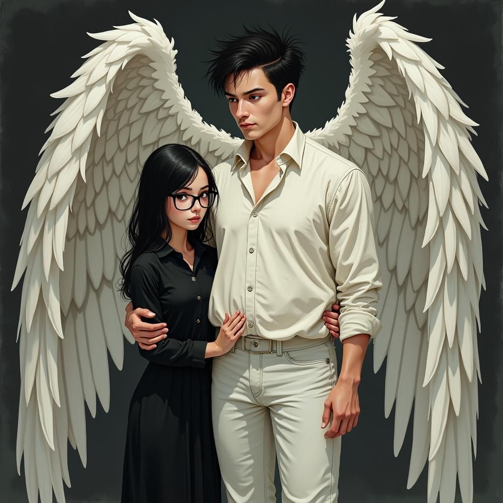 Longing Couple in Style of Audrey Kawasaki