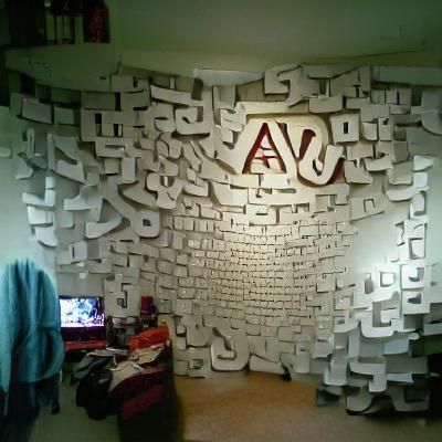 Wall of Letters: An AI-Generated Typography Image