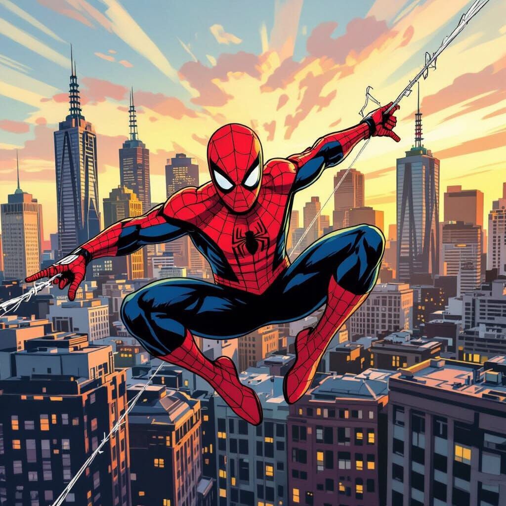 Spider-Man Swings Through Melbourne in Comic Book Style