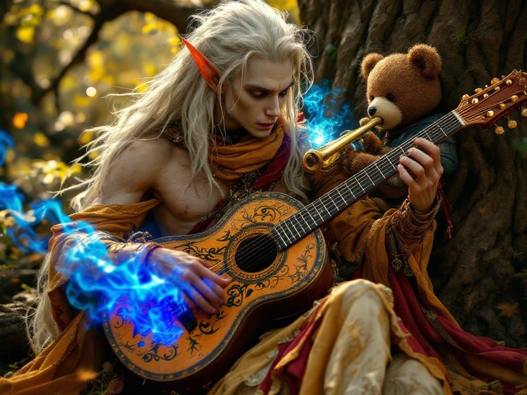 Extraterrestrial Elf Concert in Beksiński Style