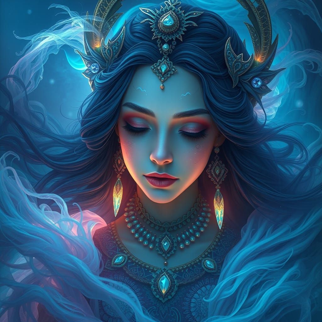 Dream Goddess in Ethereal Splendor