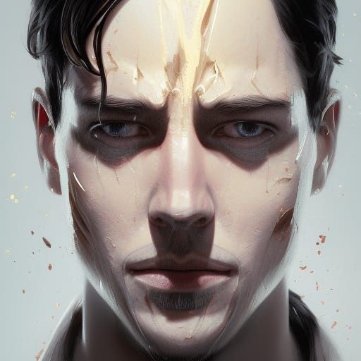 Detailed Portrait with Dynamic Lighting in Splash Art Style