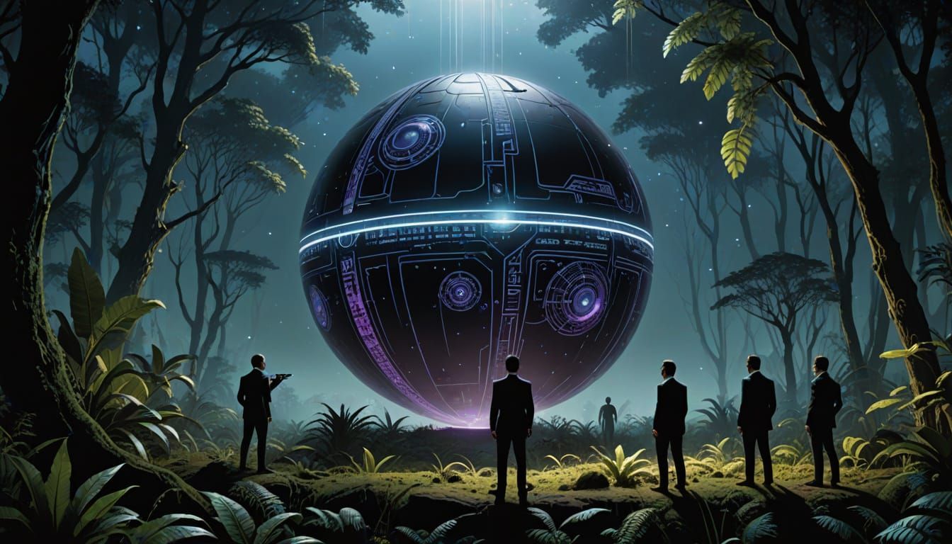 Glowing Bugasphere Orb in Jungle Clearing