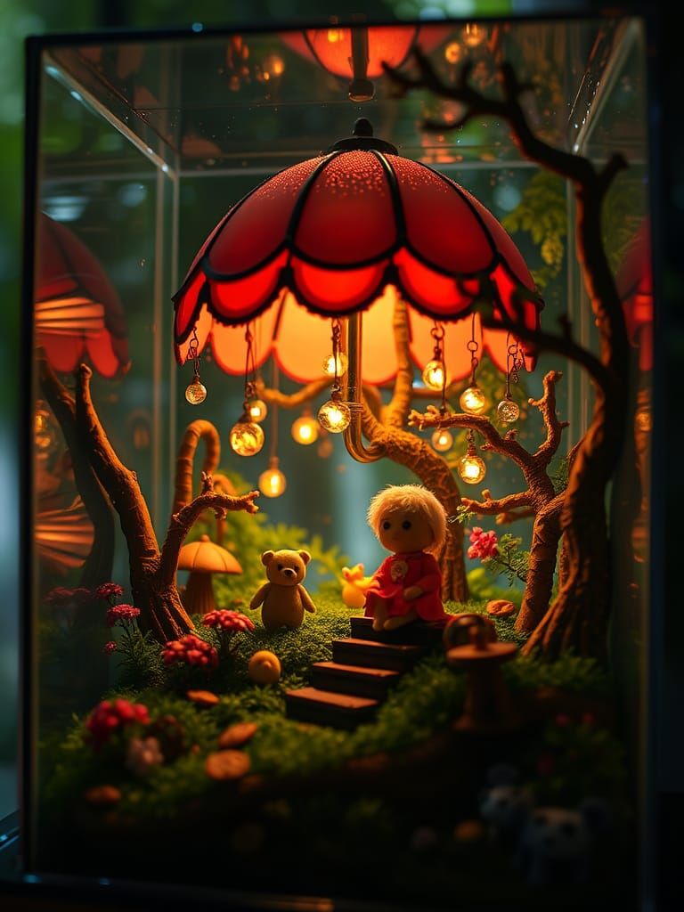 Enchanted Forest Treehouses in a Glass Box