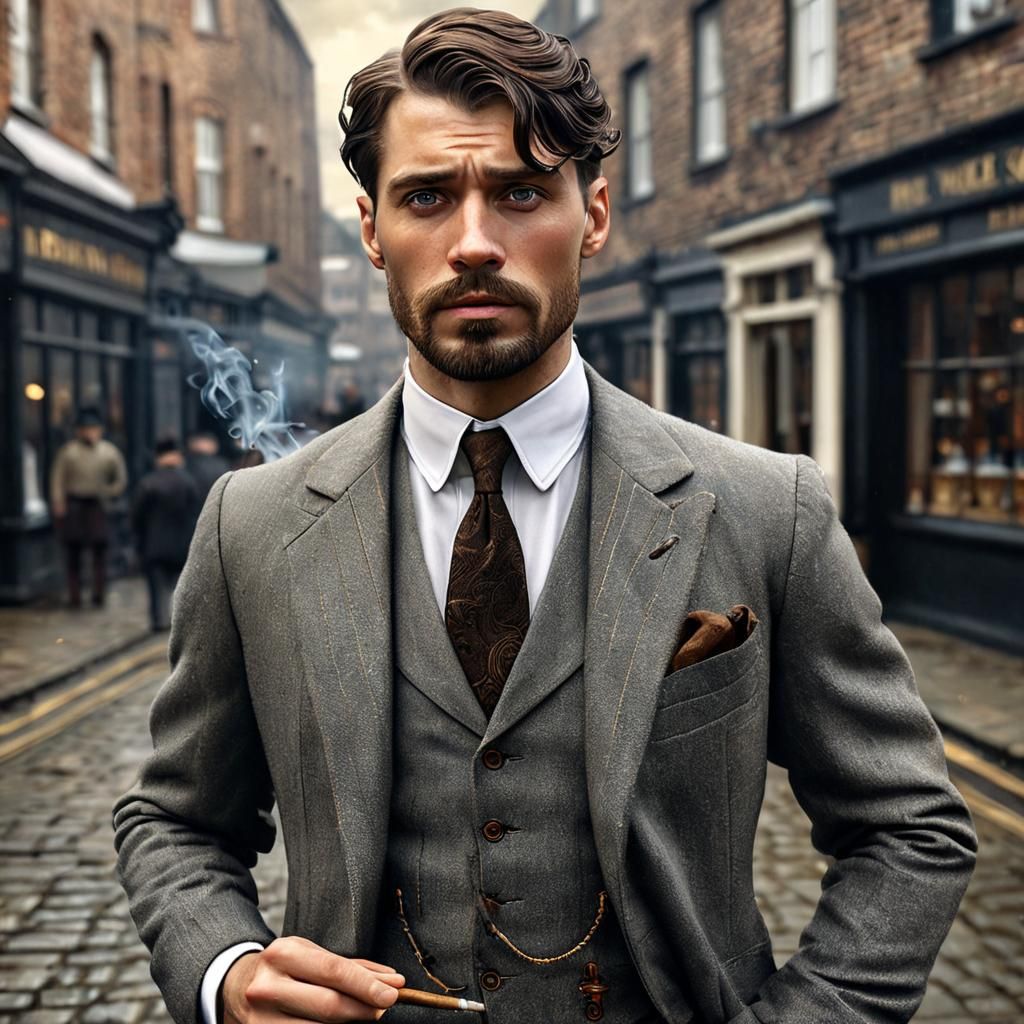 1920s Hyperrealistic Portrait of a Man with Colt 1911