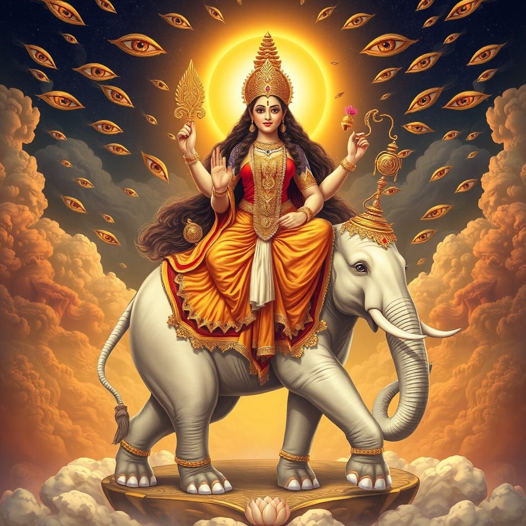 Divine Goddess Indrakshi Reigns Supreme in Majestic Hindu My...
