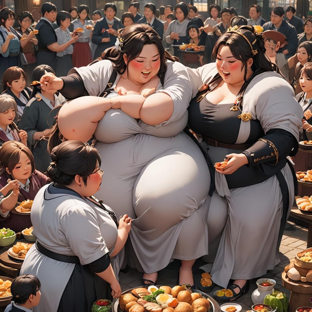 Detailed 3D Anime Art of Force Feeding