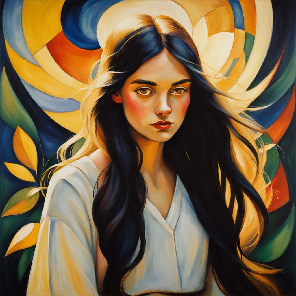 Ethereal Women Emerge from a Textured Background in Expressi...