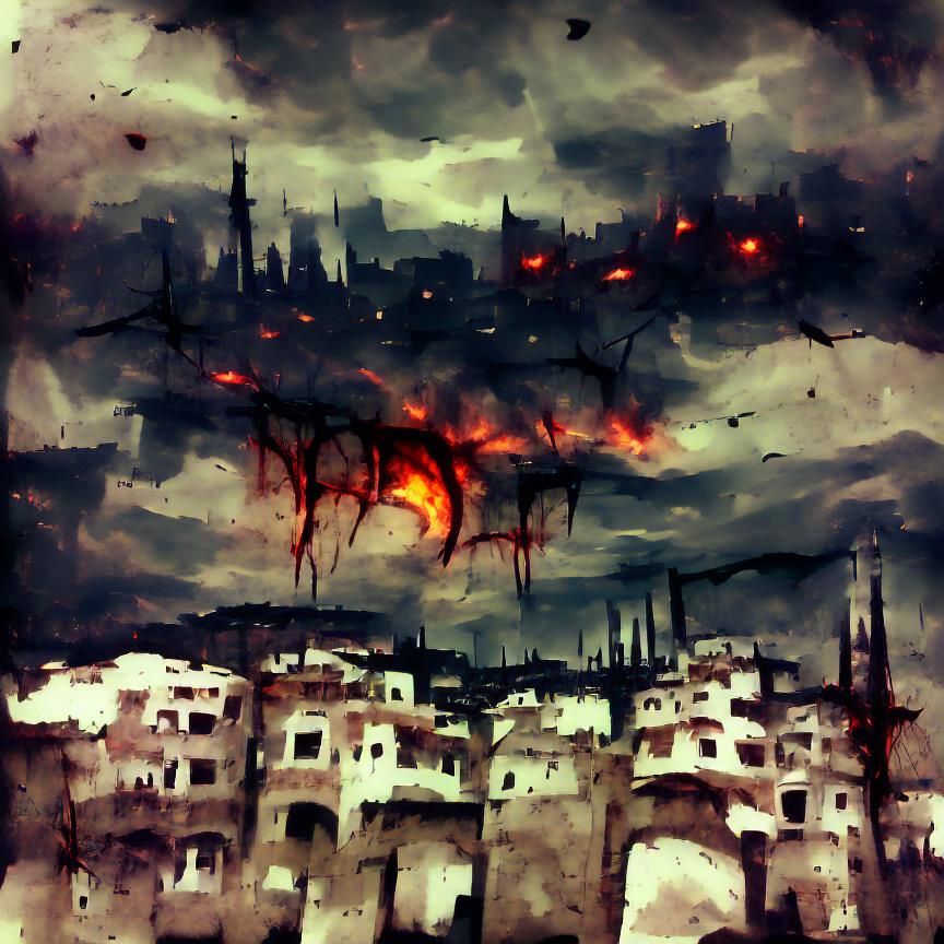War-Torn Cityscape: A Vision of Urban Decay