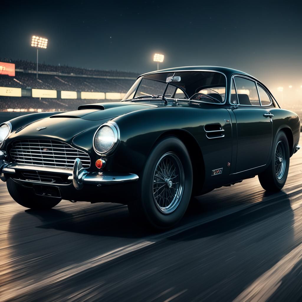 Aaron Martin DB6 on American Racetrack, Digital Matte Painti...