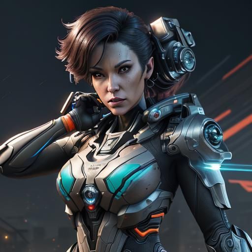 Nintendo Switch as Sci-Fi Girl: Graffiti Art