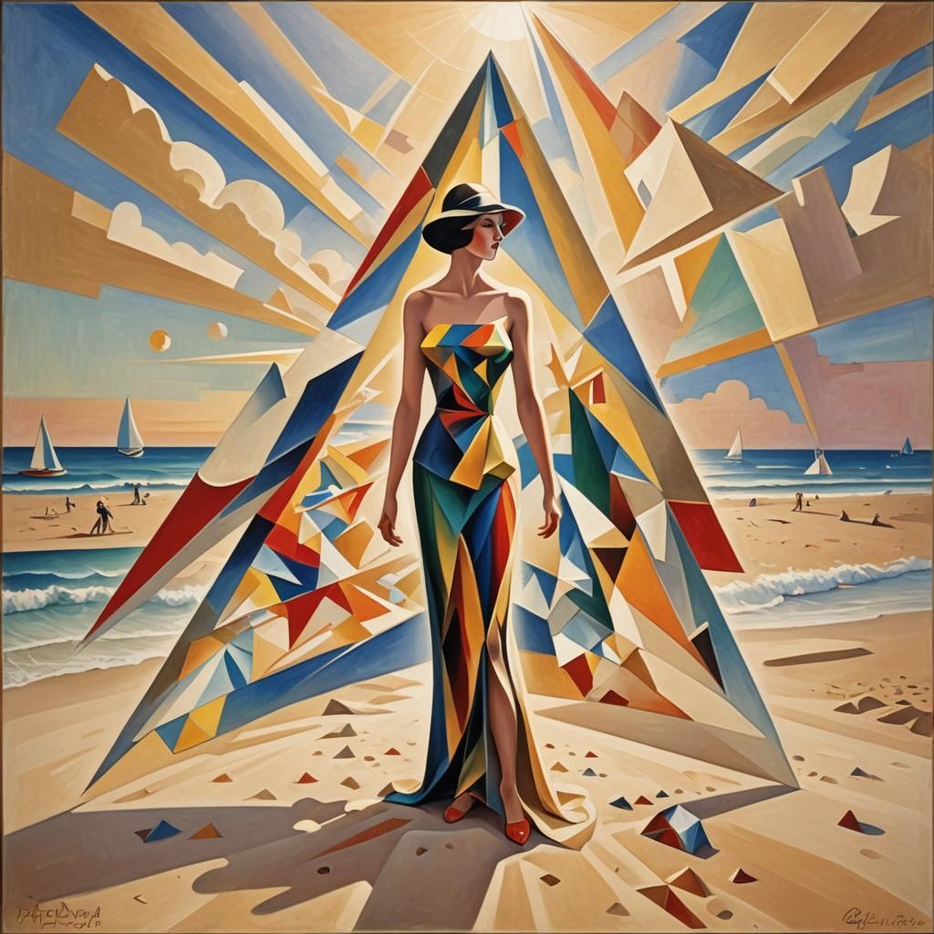 Refracted Light Shatters Reality on Golden Beach