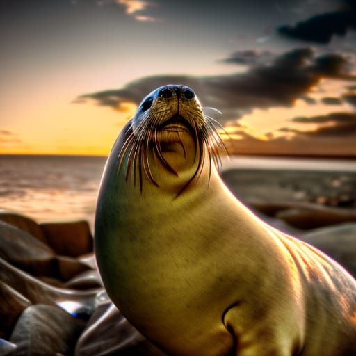 Hyperrealistic Seal Portrait in High Definition