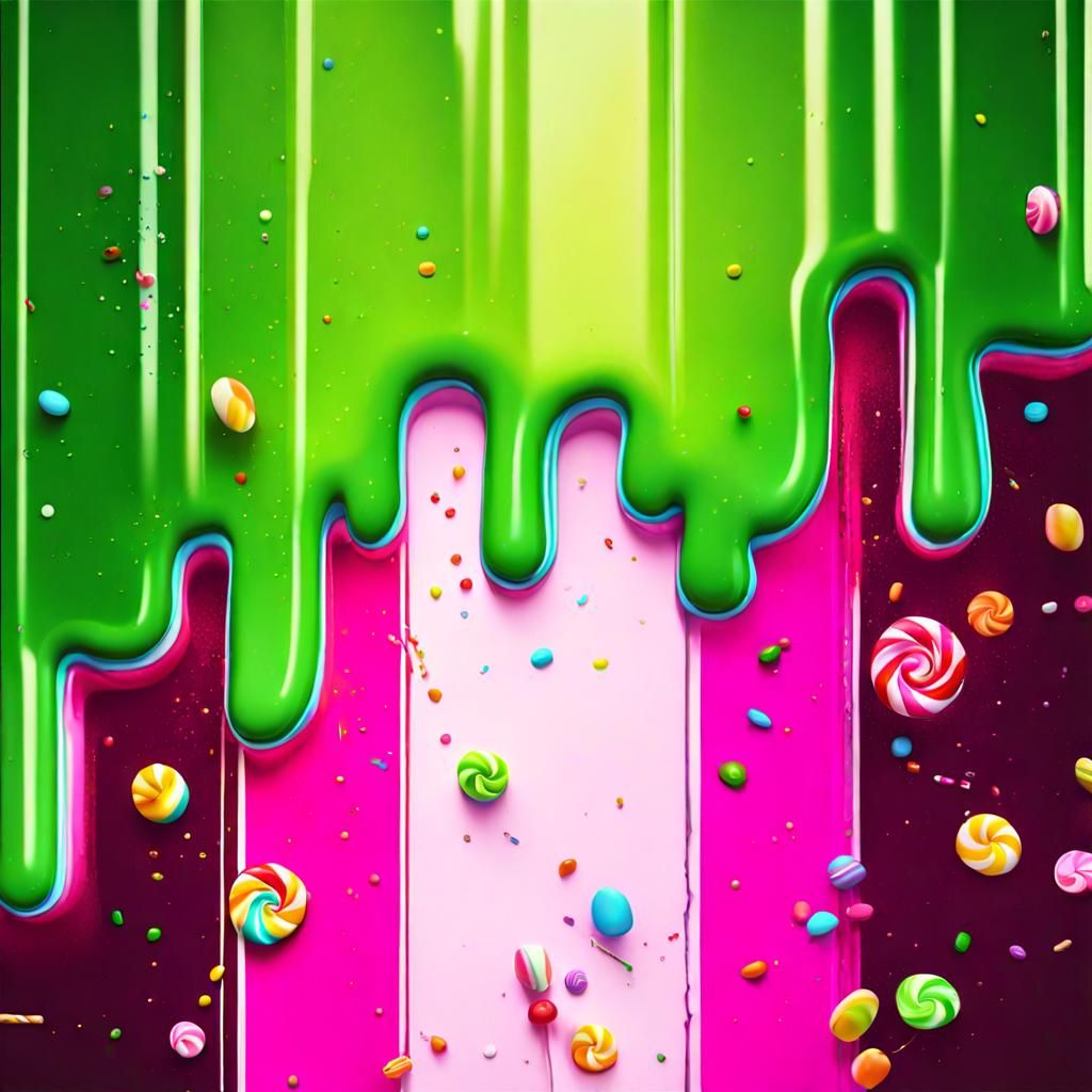 Colorful Candyland Graffiti Art in a Whimsical Style