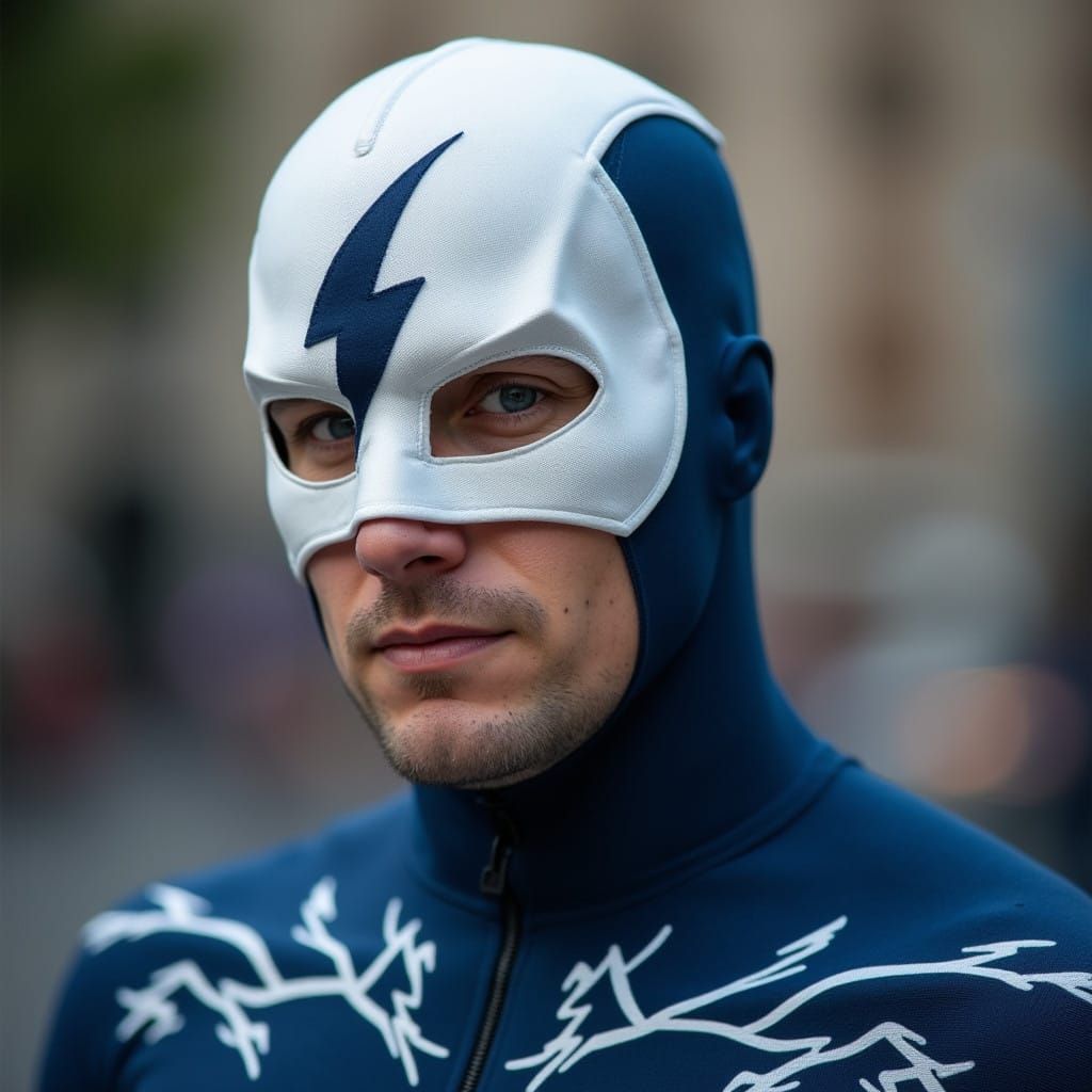 Crusader in Blue and White