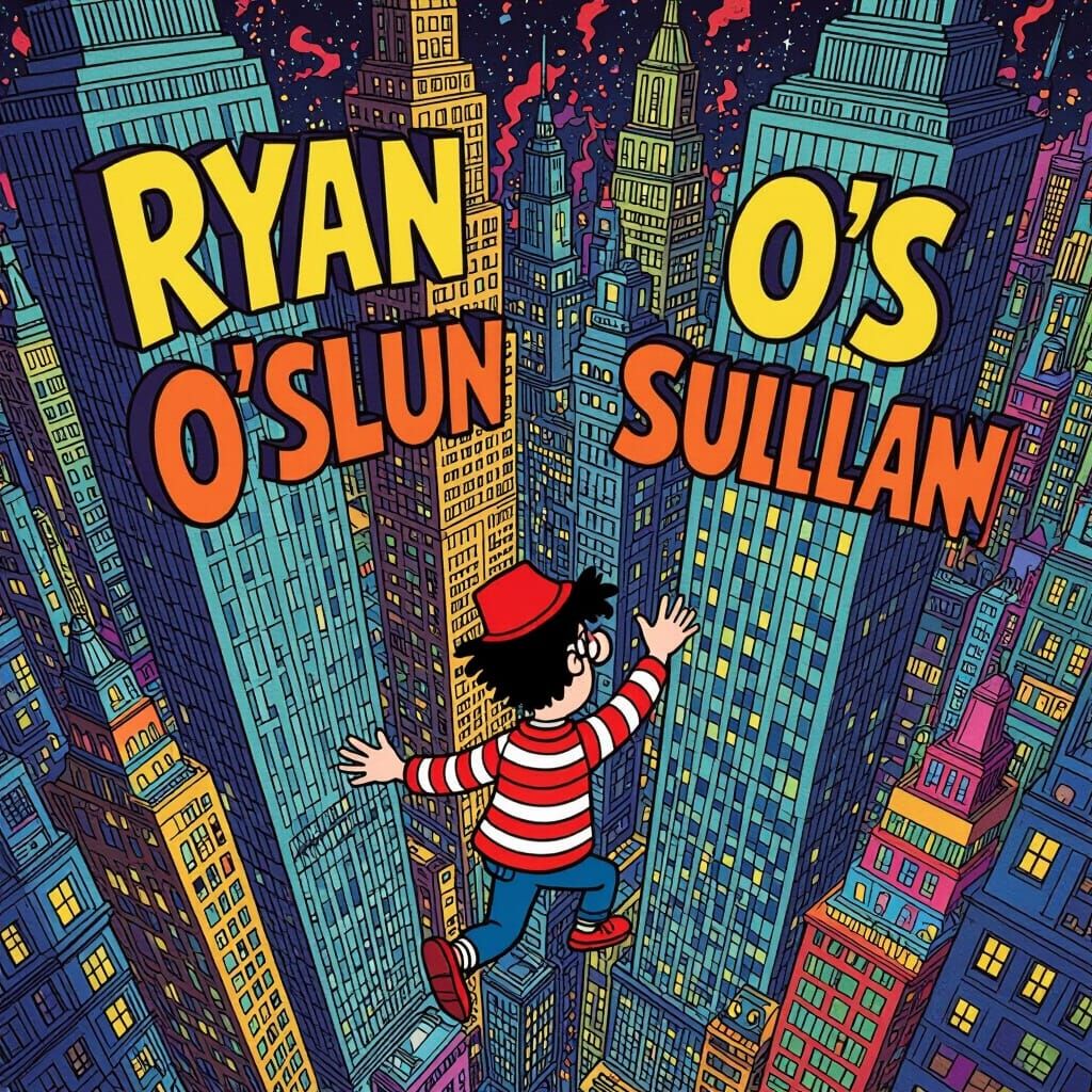 Waldo Searches Colorful Cityscape Spelled Ryan O'sullivan