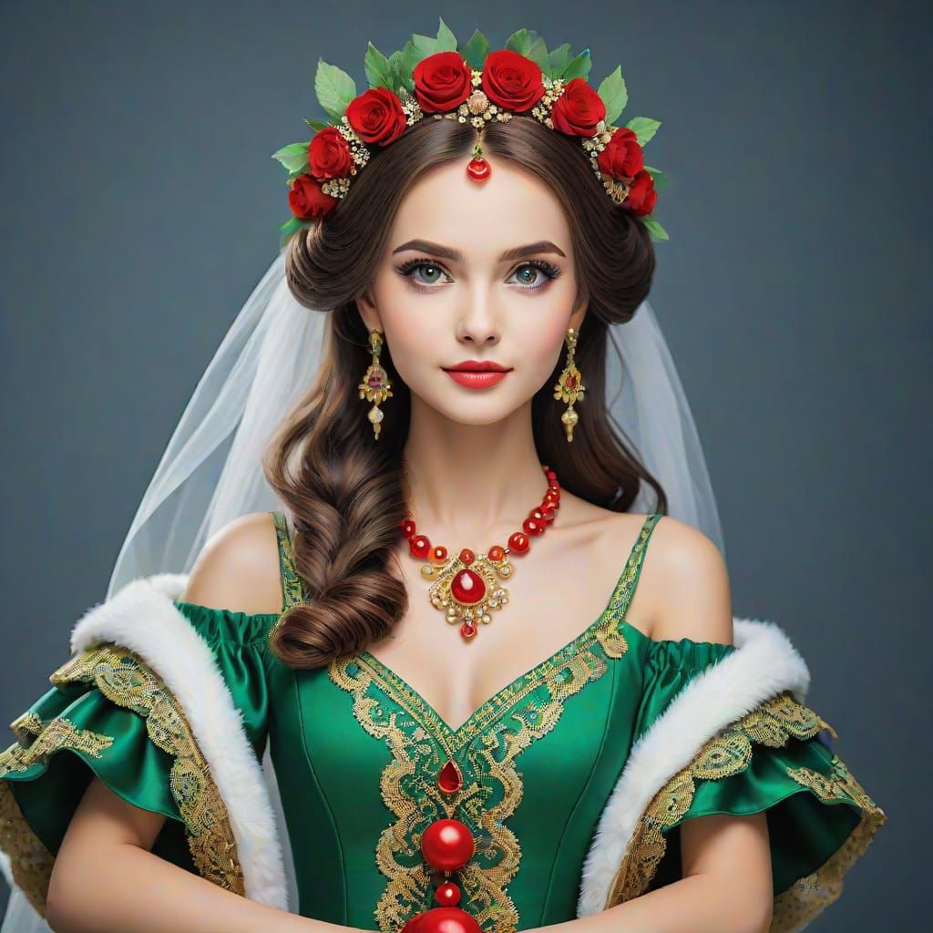 Mother and Child in Tulip Field