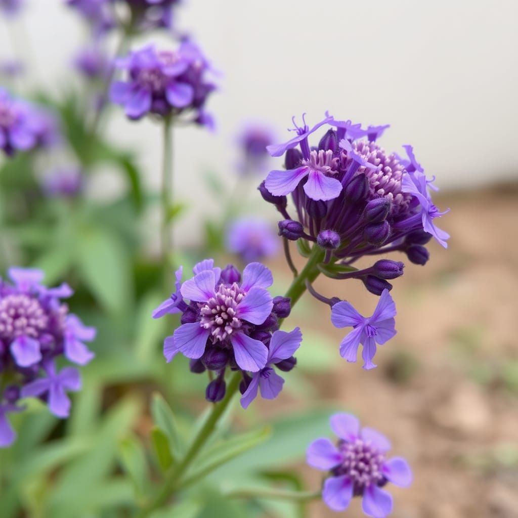 Mysterious Lavender Blooms in Ethereal Light