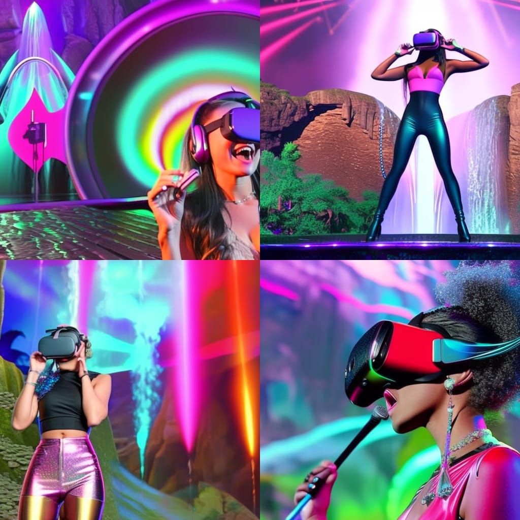 VR Star Performs: Synthwave Style