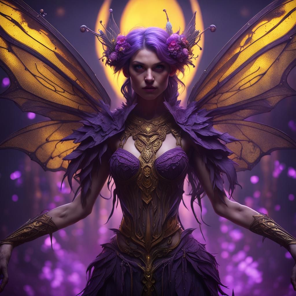 Evil Fairy in Dark Fantasy Style