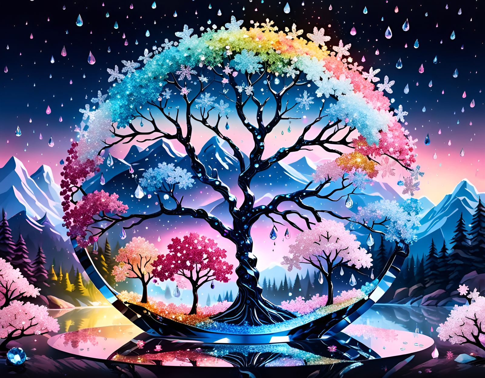 Designer "Songspire Tree" Landscape.