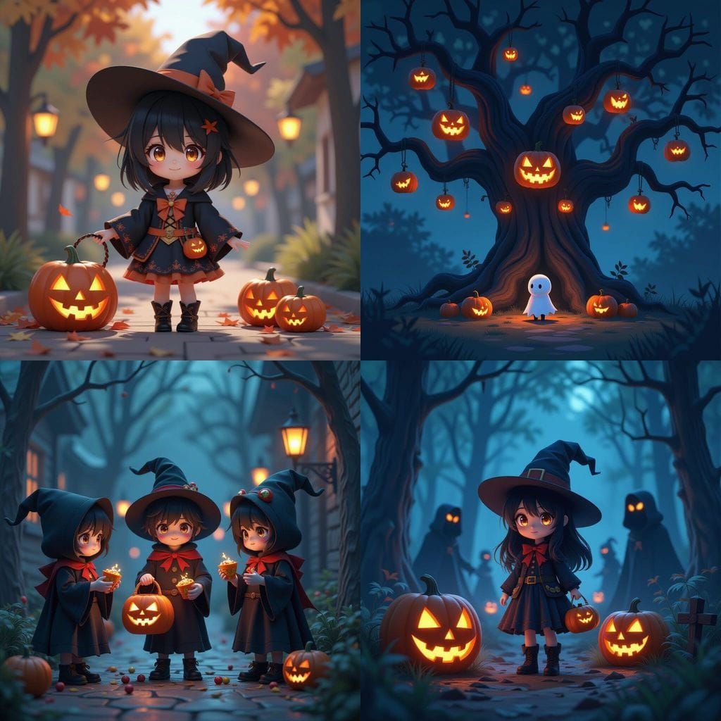 Twisted Trick-or-Treat: Detailed Anime Art