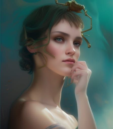 Detailed Pixie Portrait with Silk Wings