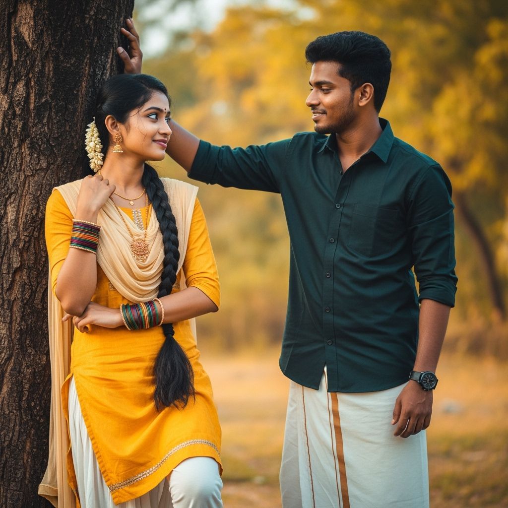 Malayali Woman in Yellow Churidar: Hyperrealistic Digital Ar...